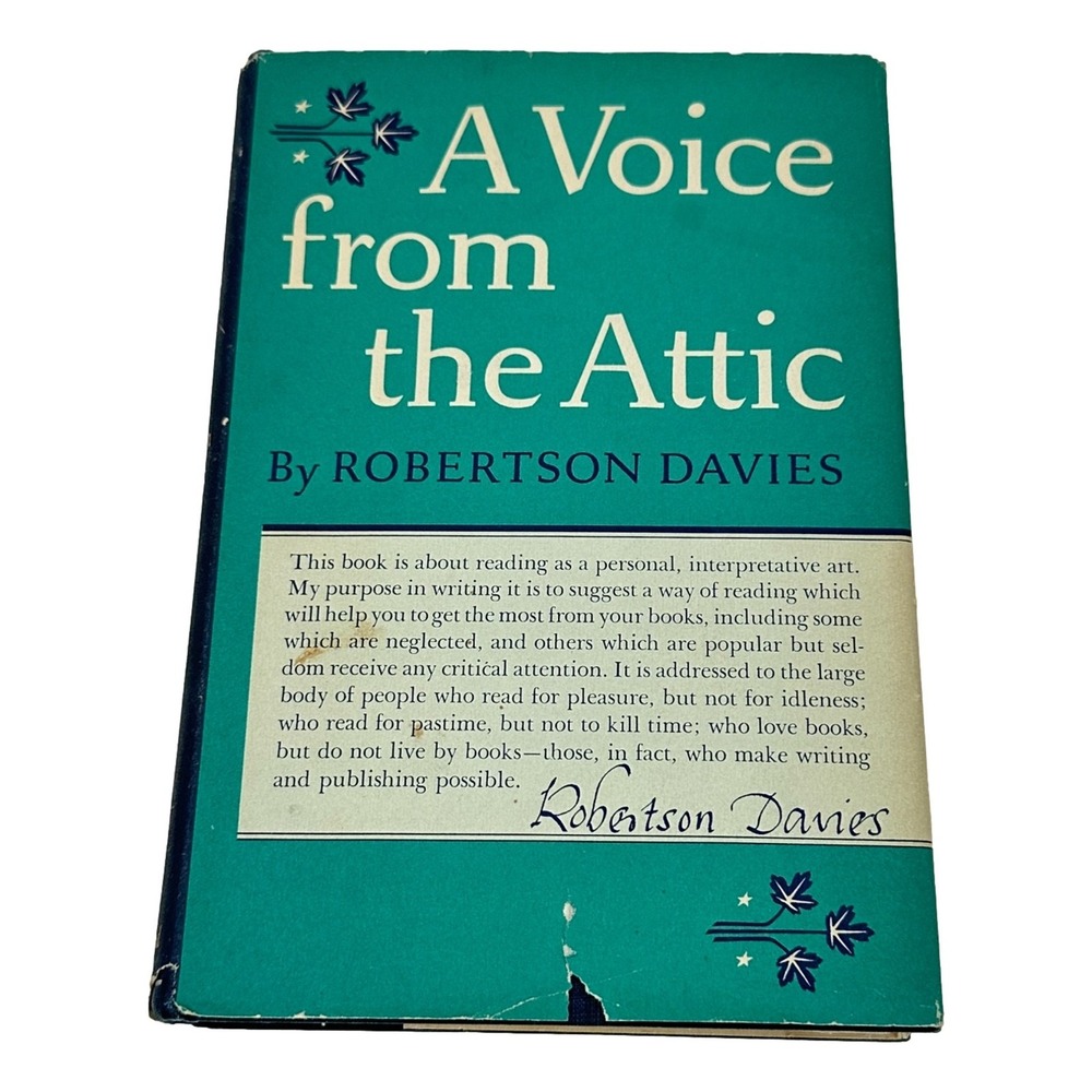 A Voice in the Attic Robertson Davies HC DJ First Edition 1960 2nd Printing